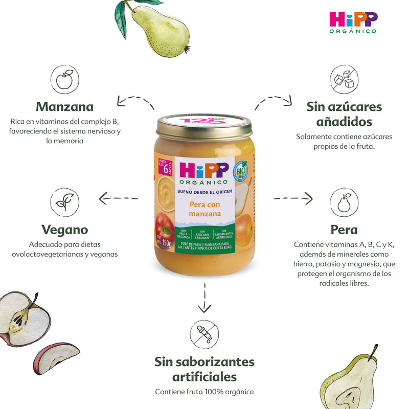 HiPP - 6 Pack Mezclado de Papillas Orgánicas HiPP