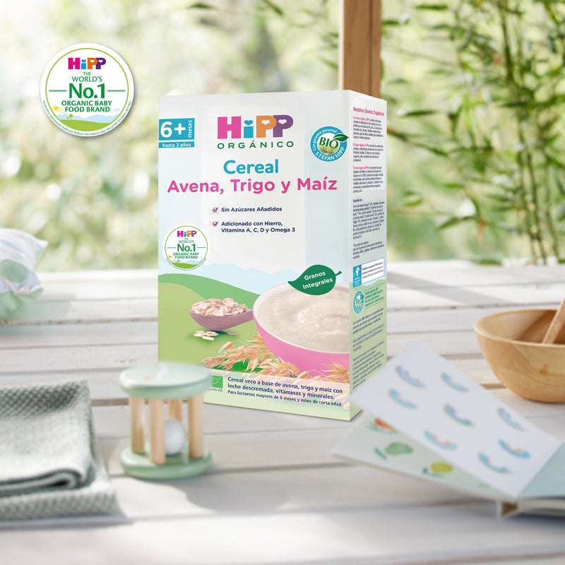 Cereal HiPP Orgánico: Avena, Trigo, Maíz