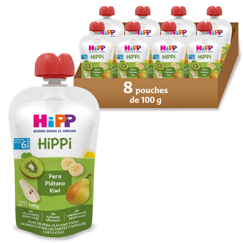 HiPP - Pouch Papilla Kiwi, Pera y Plátano