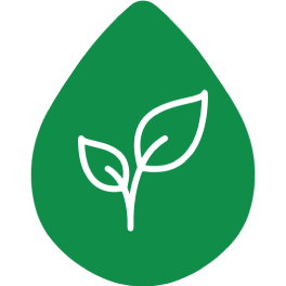 gota con plantas