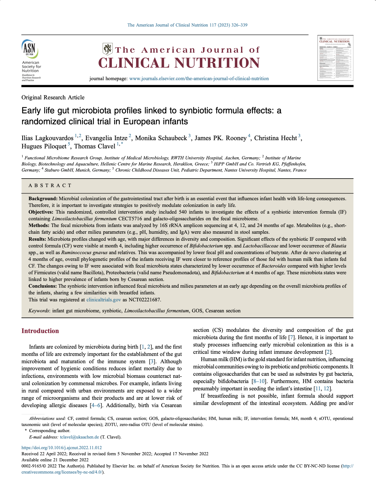clinical nutrition