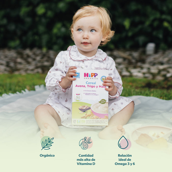 Cereal HiPP Orgánico: Avena, Trigo, Maíz