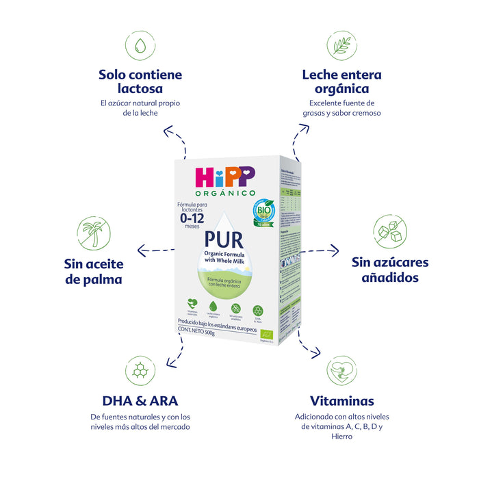 Fórmula HiPP Orgánico PUR   0-12 meses
