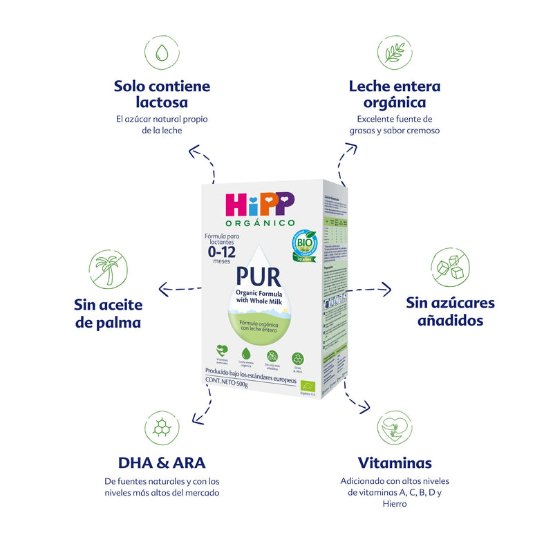 Fórmula HiPP Orgánico PUR   0-12 meses