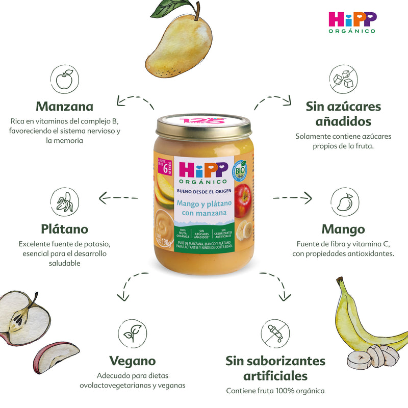 HiPP - 6 Pack Mezclado de Papillas Orgánicas HiPP
