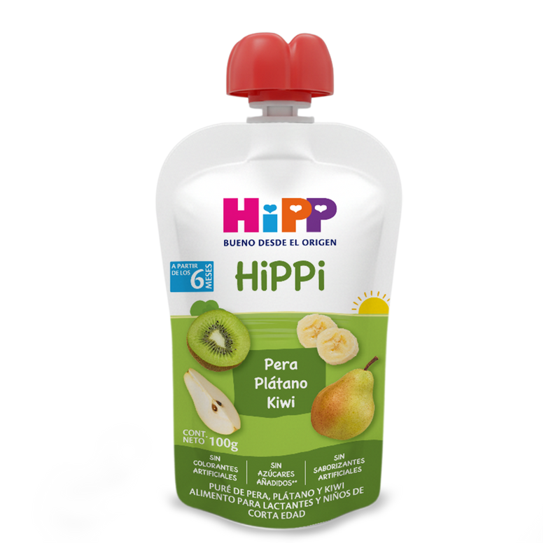 HiPP - 8 Pack - Pouch Papilla Kiwi, Pera y Plátano