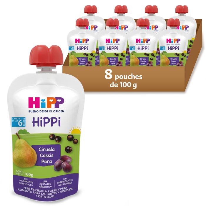 HiPP - Pouch Papilla Ciruela, Cassis y Pera