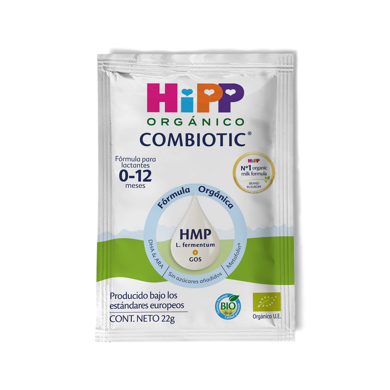 HiPP - Travel Pack 12 sobres (22g c/u) - Fórmula HiPP Orgánico Combiotic 0-12 meses