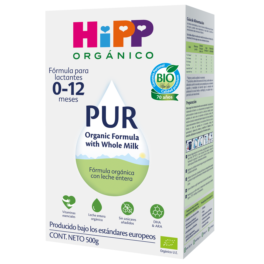 Fórmula HiPP Orgánico PUR   0-12 meses