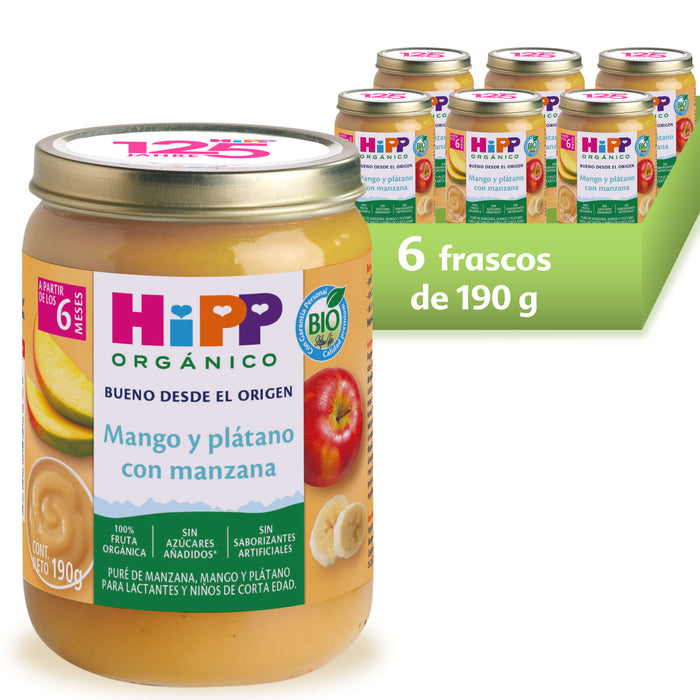 HiPP - Papilla Orgánica de Mango y Plátano con Manzana