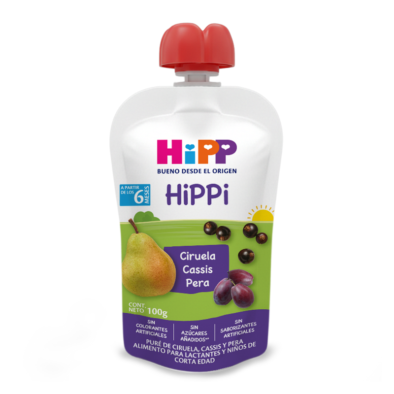 HiPP - Pouch Papilla Ciruela, Cassis y Pera