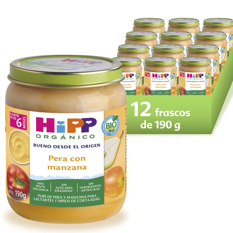 HiPP - Papilla Orgánica de Pera con Manzana