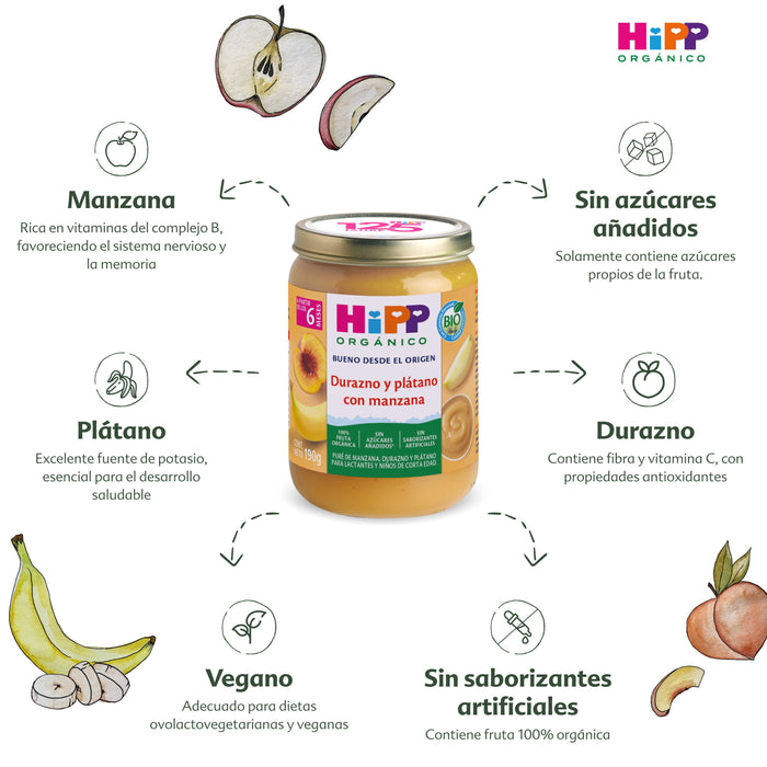 HiPP - 6 Pack Mezclado de Papillas Orgánicas HiPP