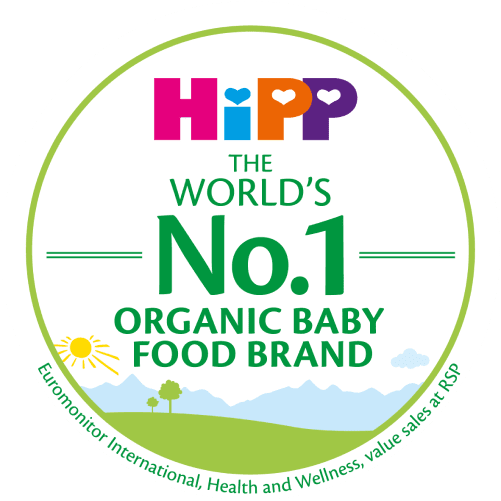 Logo HiPP No.1 organic baby food brand